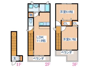 プロムナ－ド高砂の物件間取画像